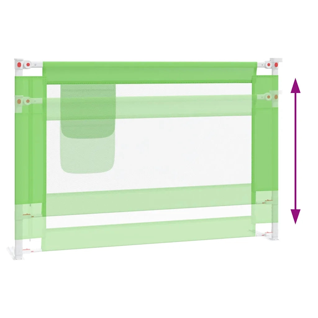 Sponda Letto di Sicurezza per Bambini Verde 100x25cm in Tessuto 10190