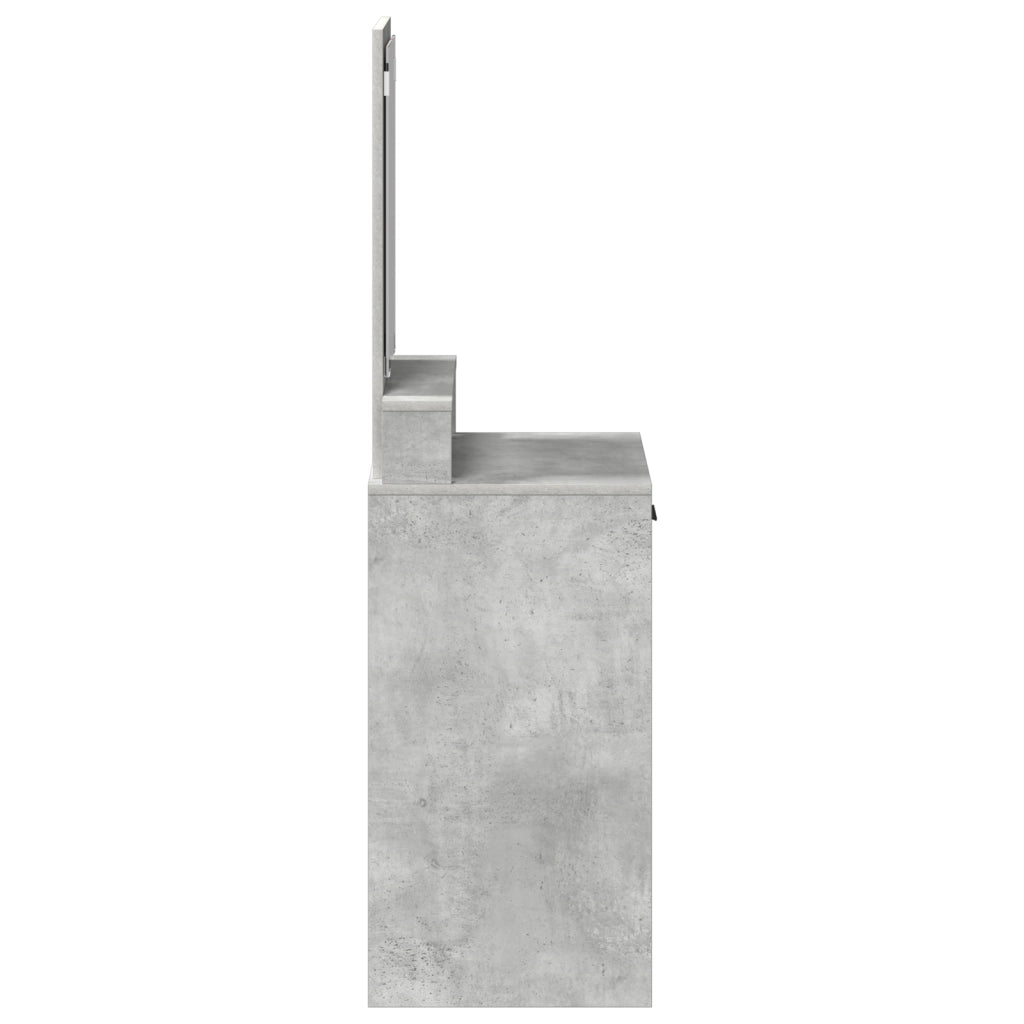 Tavolo da trucco  con cassetti Grigio cemento 50x41x140 cm