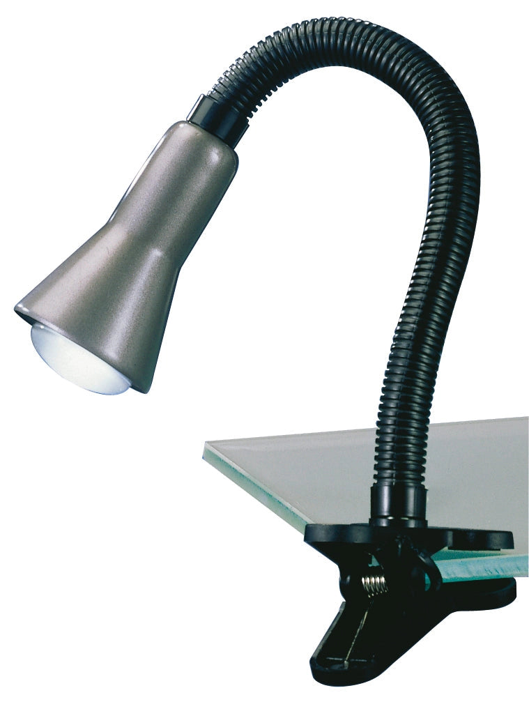 Lampa a morsetto da Interno  E14 in Plastica Alluminio