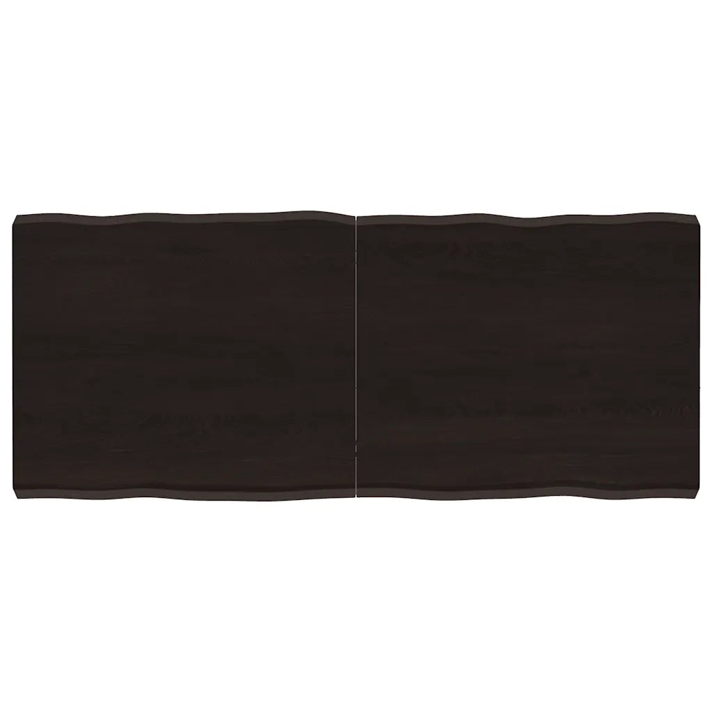 Piano Tavolo Marrone Scuro 140x60x(2-6)cm Rovere Non Trattatocod mxl 104351