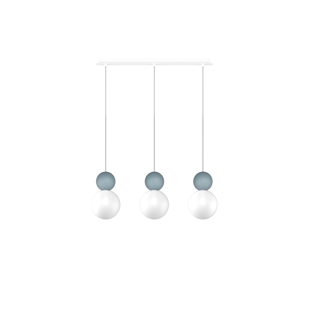 SOSPENSIONE 1 LUCE G9 BLU + VETRO BIANCO CON CAVO CM250 ROSONE DA ACQUISTARE SEPARATAMENTE