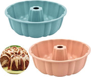 Set di 2 Forme per Cakes in Silicone Reutilizzabili per Torta a Tulipano e Muffins, Ø 25 cm