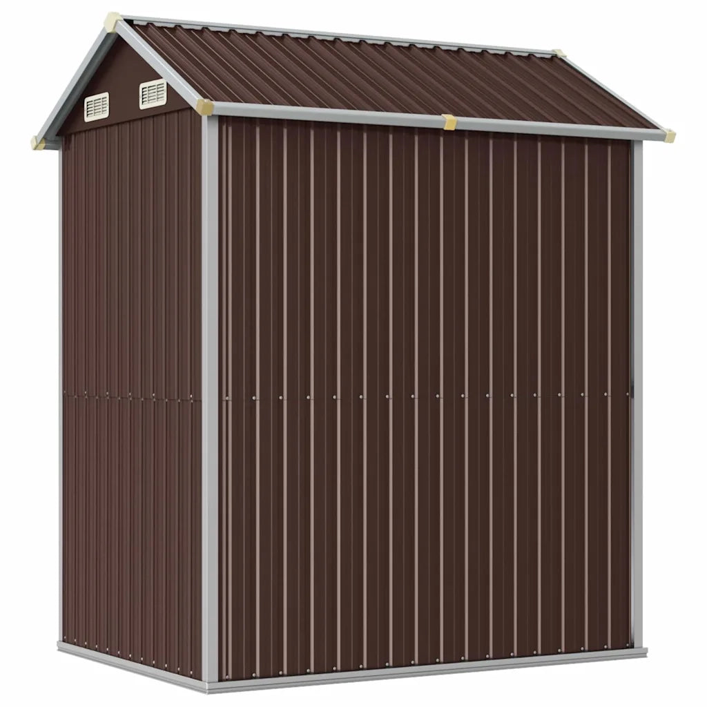 Capanno da Giardino-Casetta da Giardino Marrone 192x152,5x237 cm Acciaio Zincato