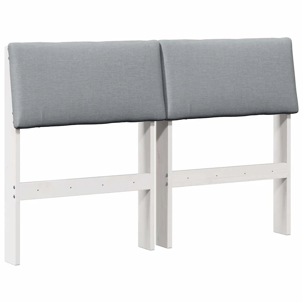 Testiera imbottita Grigio chiaro 120 cm Pino massello 879133