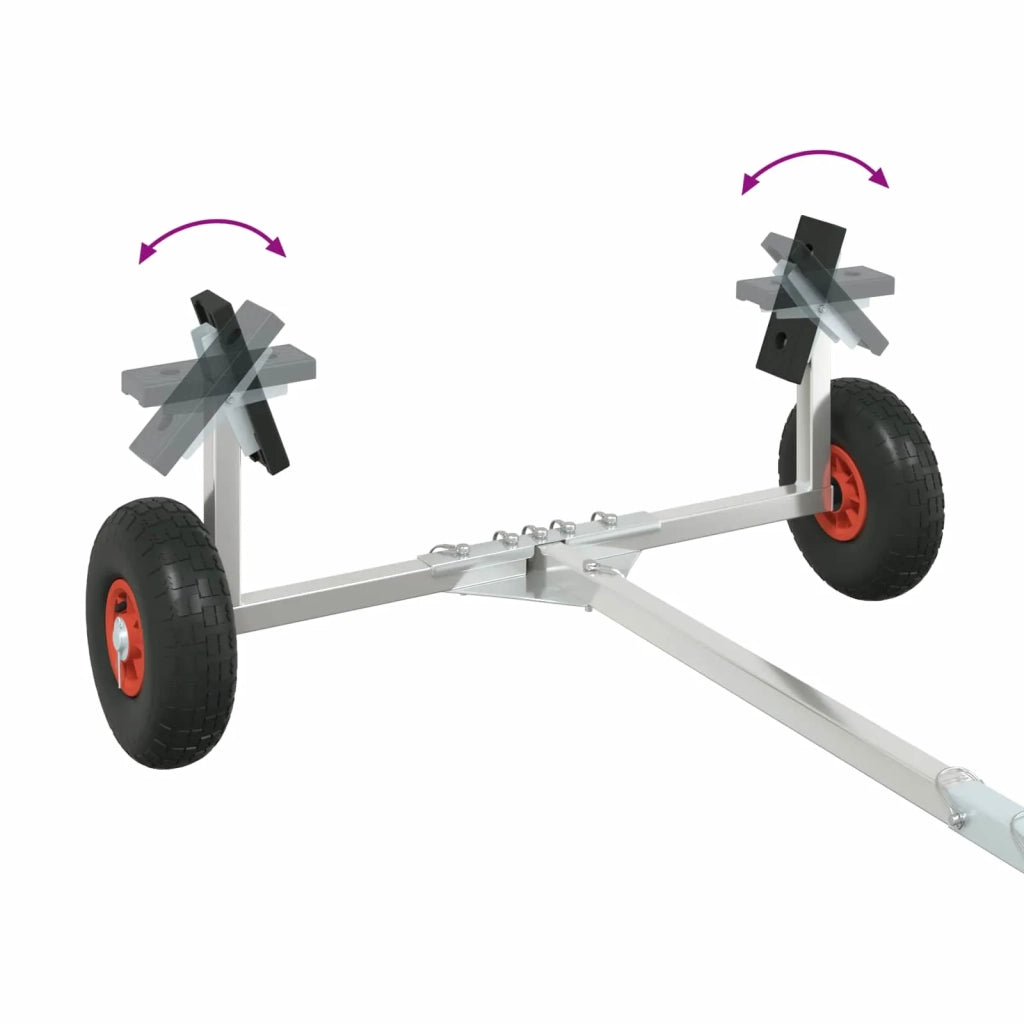 Carrello per imbarcazioni regolabile con pneumatici 200 kg Load 42043569