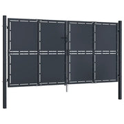 Cancello da Giardino in Acciaio 300x175 cm Antracite 144527