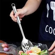 Set di Cucina in Acciaio Inox - Set di Frullatori - Frullatore a Spuma - Spatola Perforata - Piatto di Cottura Solido - Set di Frullatori per Mescolare - Set di Servizio per la Cucina - Ideale per la Cucina di Casa - Ristorante