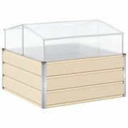 Fioriera | Cassetta per fiori | Vaso Avorio 100 x 100 x 77 cm Acciaio zincato