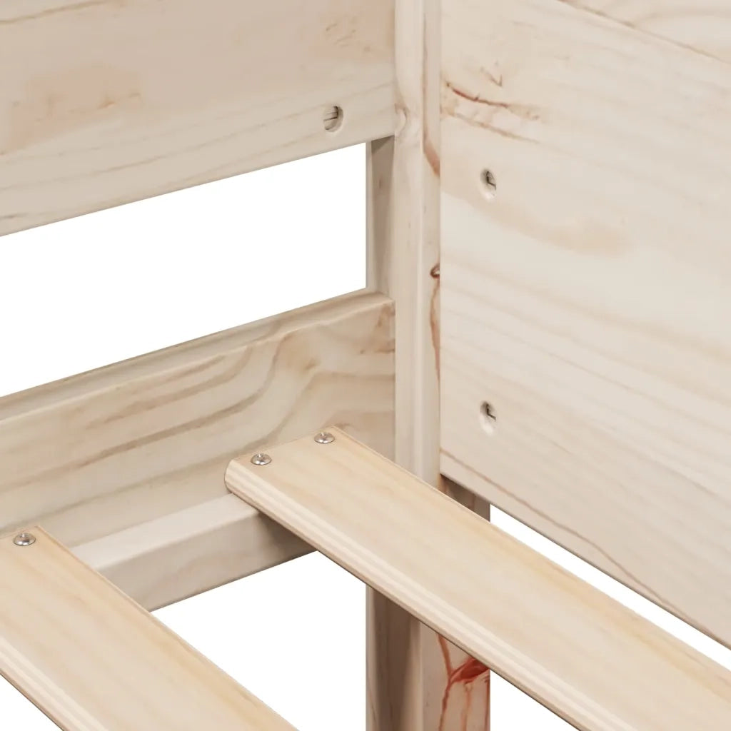 Giroletto senza Materasso-Struttura Letto 80x200 cm in Legno Massello Pino 887865