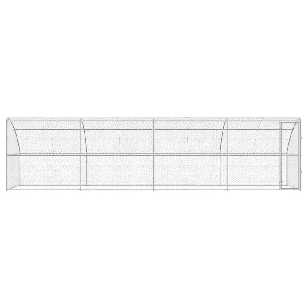 Cuccia per cani 4 pcs Argento 8 x 2 x 2 m Acciaio zincato