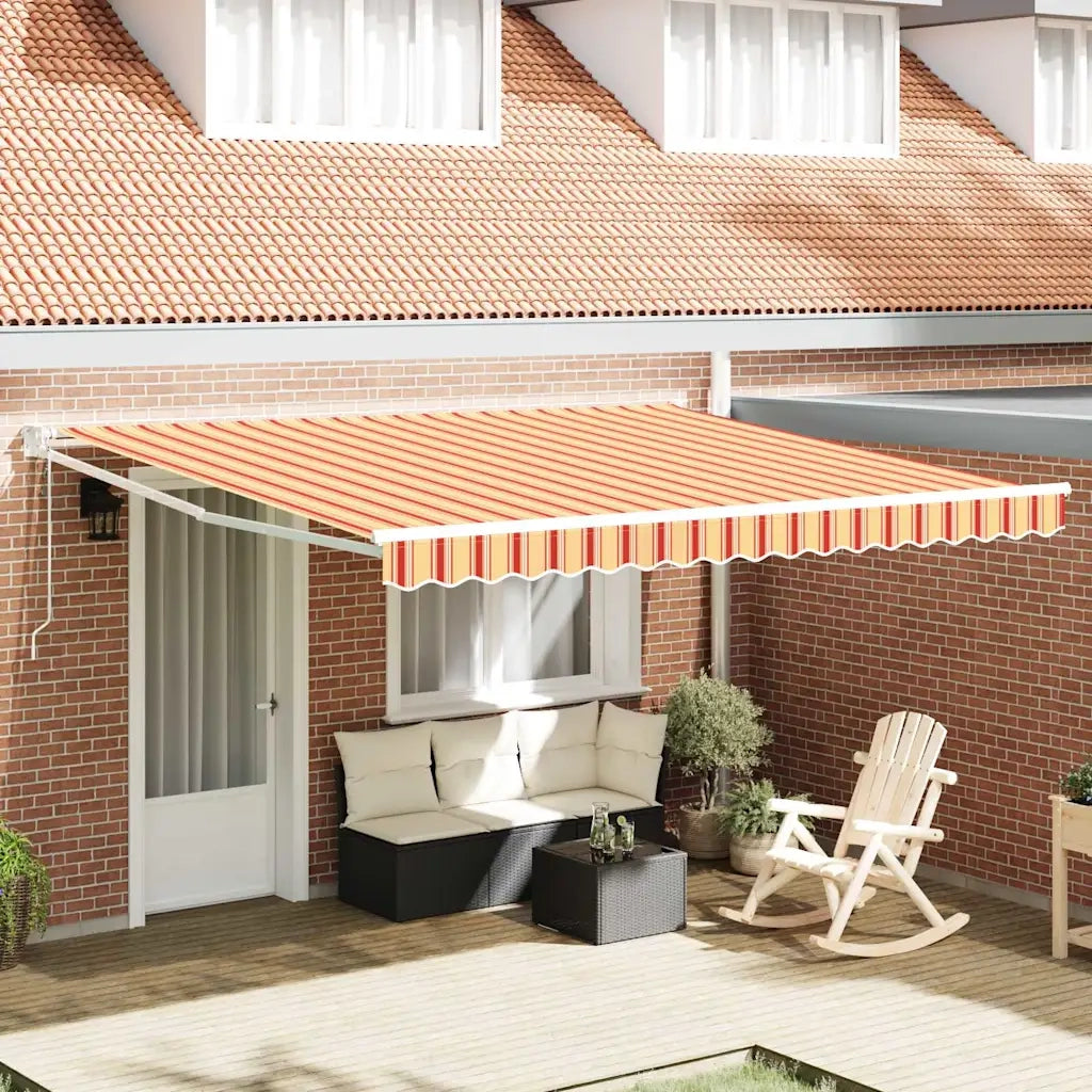 Tenda Retrattile Giallo e Arancione 400 × 300 cm 3330536