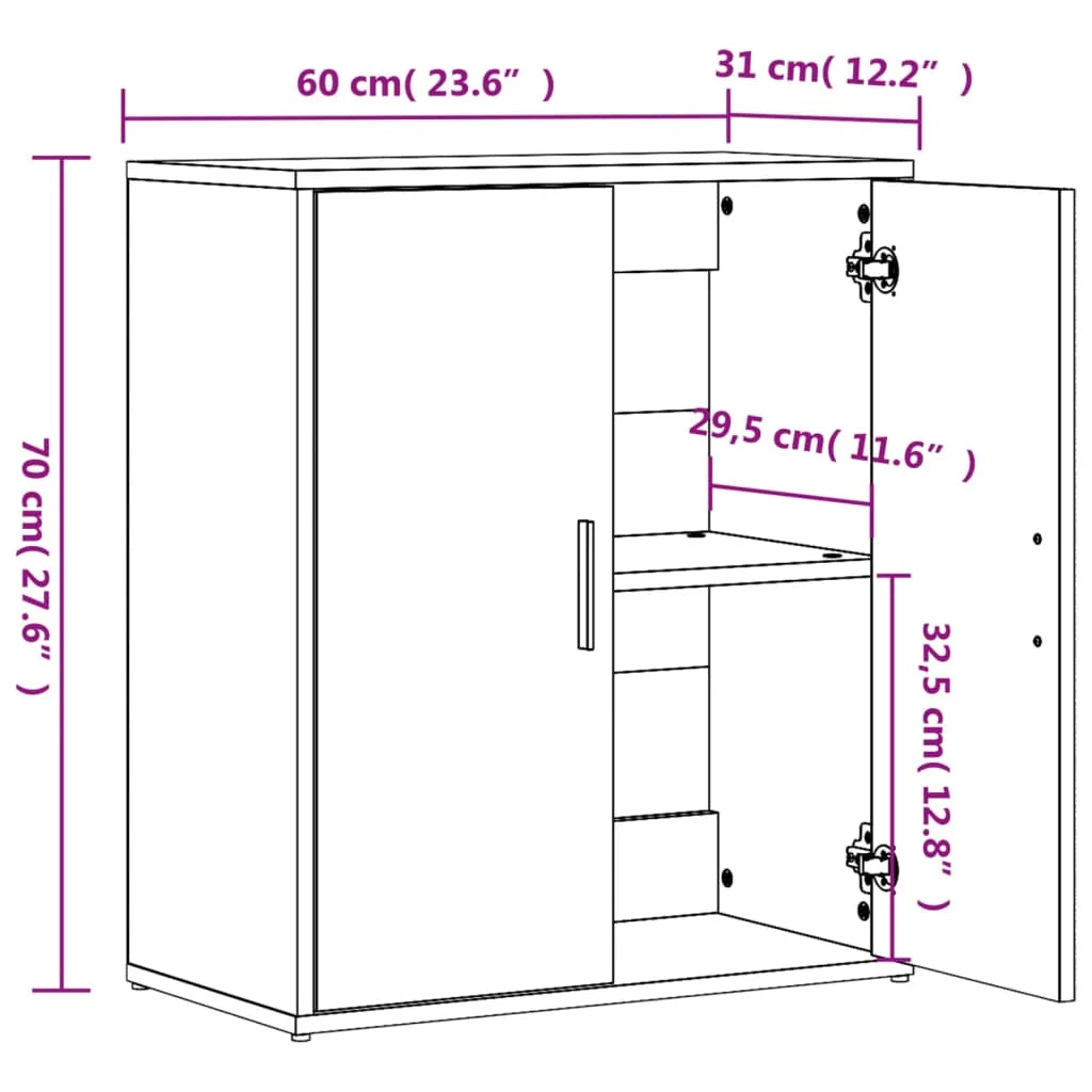 Buffet credenza cassettiera armadio mobile contenitore organizer per cucina soggiorno salotto 60 x 31 x 70 cm legno ingegnerizzato bianco 02_0030340