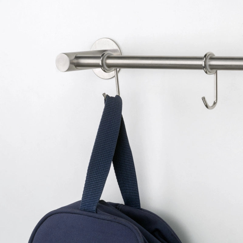 Portabicchieri per mobili a 4 linee, lunghezza 280 mm, Acciaio, Cromato lucido