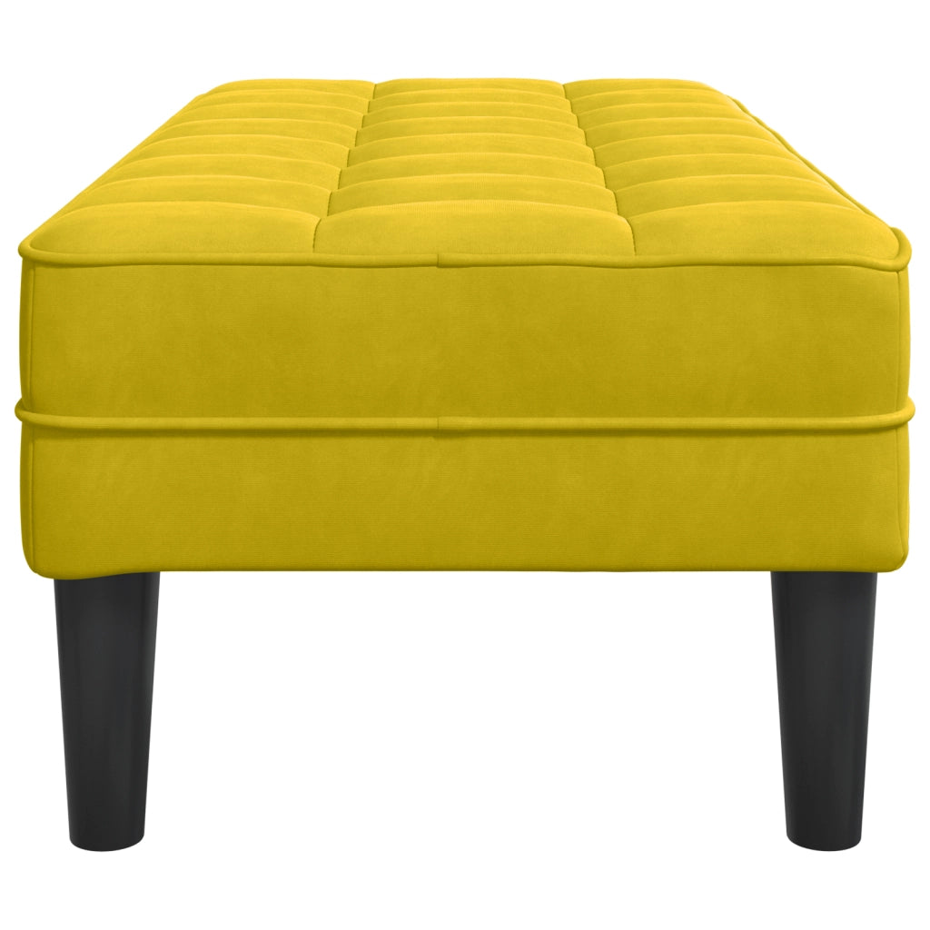 panchina gialla 113x57x39 cm in velluto