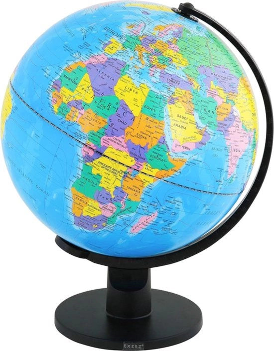 Mappa del Mondo - Mappa Geografica - Sfera Illuminata del Mondo - Educativa - Decorazione da Ufficio
