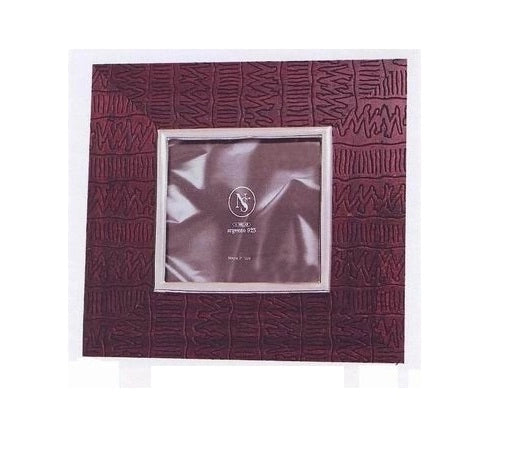 Cornice Portafoto da appoggio in Legno e Argento bordeaux 10 x 15 cm