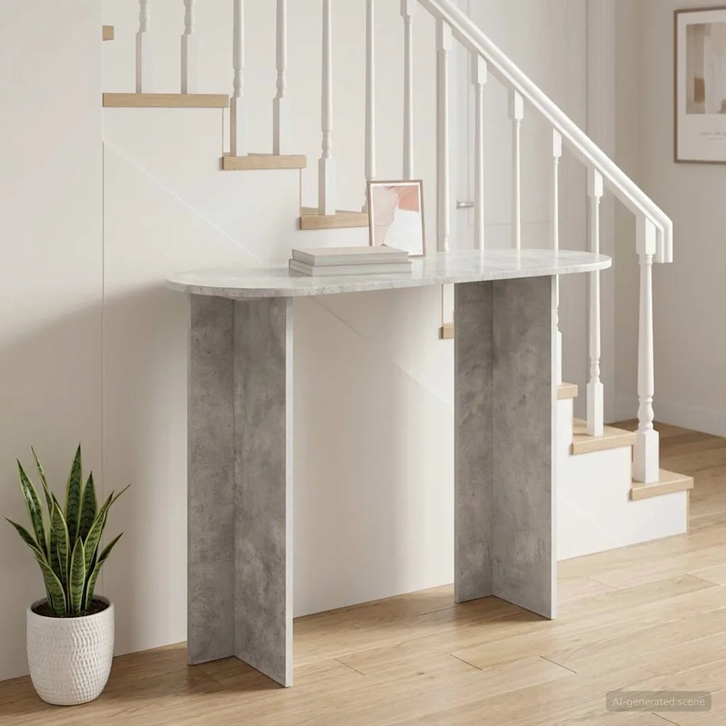 Tavolo consolle Grigio Cemento 100 x 39,5 x 75 cm 8001152