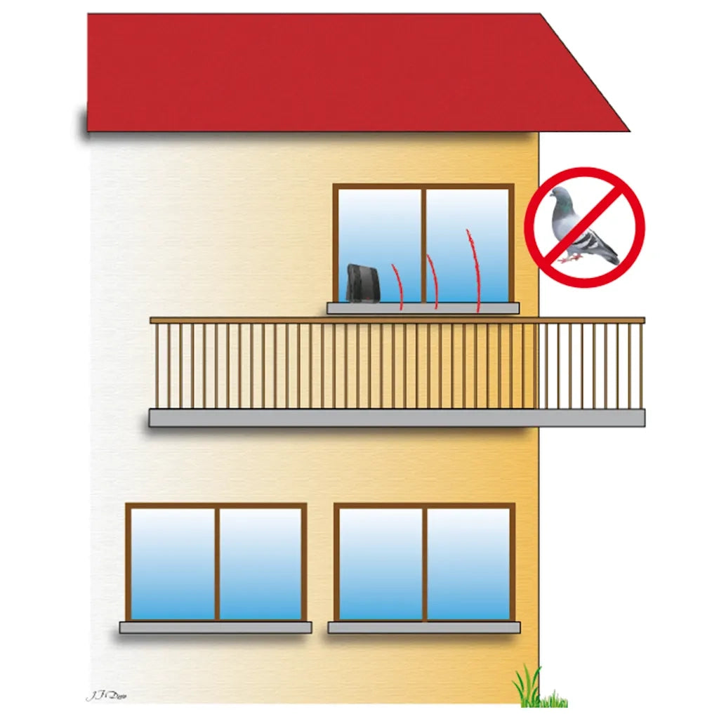WEITECH Repellente a Ultrasuoni per Uccelli 20-40 m² 447611