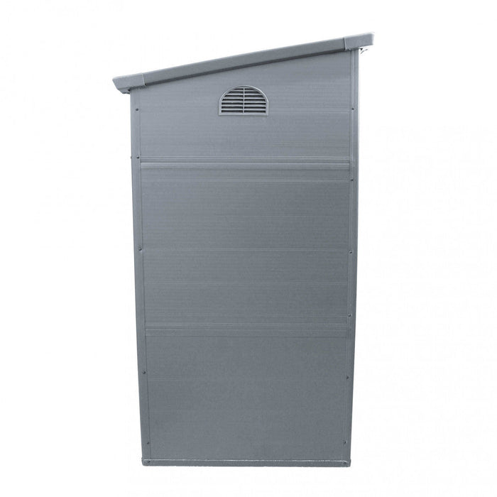 Casetta Box da Giardino Hause 111x191x194 h cm in Plastica Grigio chiaro