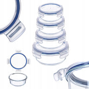 Set di contenitori per alimenti KADAX con coperchio in vetro, scatola rotonda, 4 pezzi