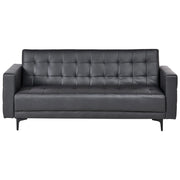 Chaise longue in ecopelle nera trapuntata moderna soggiorno divano reclinabile gambe argento braccioli