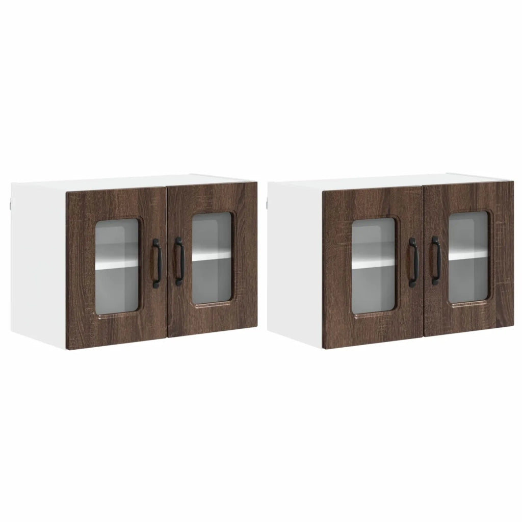 Mobile da cucina 2 pz-Set di 2 Armadio da cucina Rovere Marrone 60 x 31 x 40 cm 571243