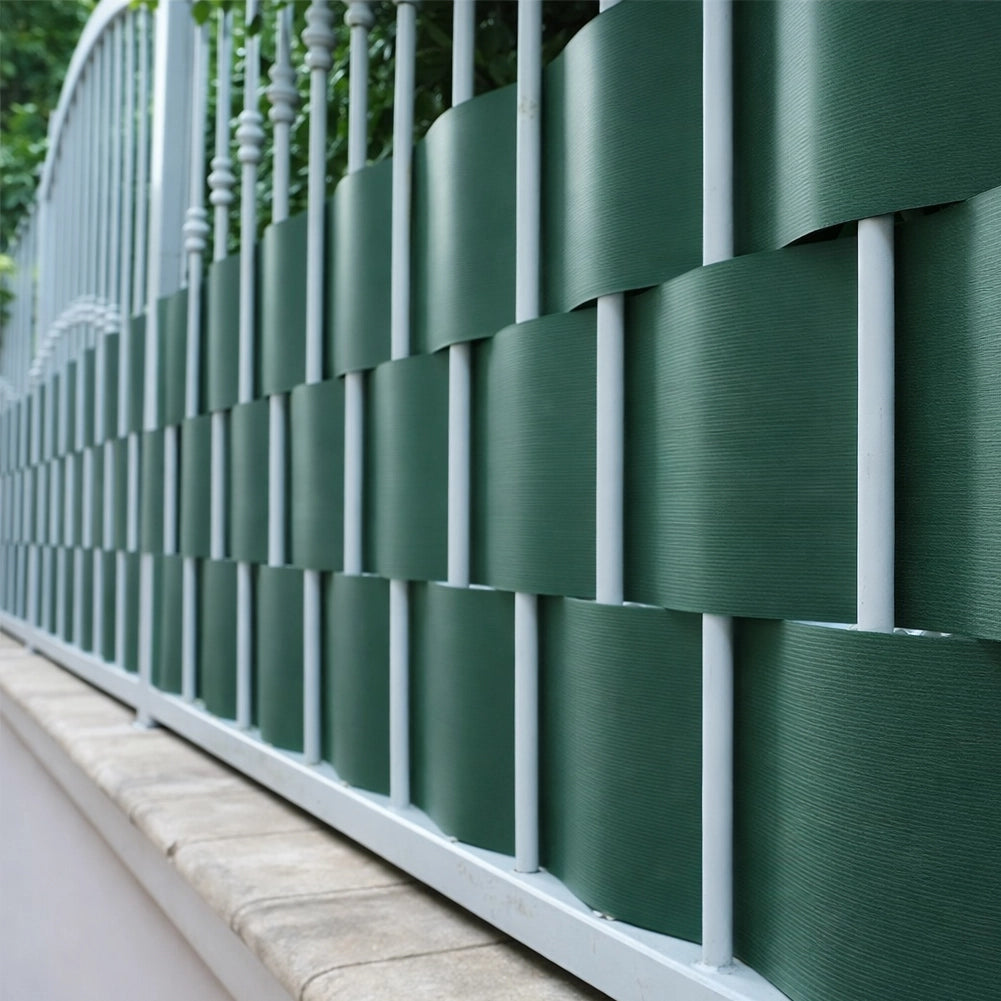 Telo Frangivista in Pvc 19cm x 35mt Oscurante Anti UV per Balcone Giardino Terrazzo Verde