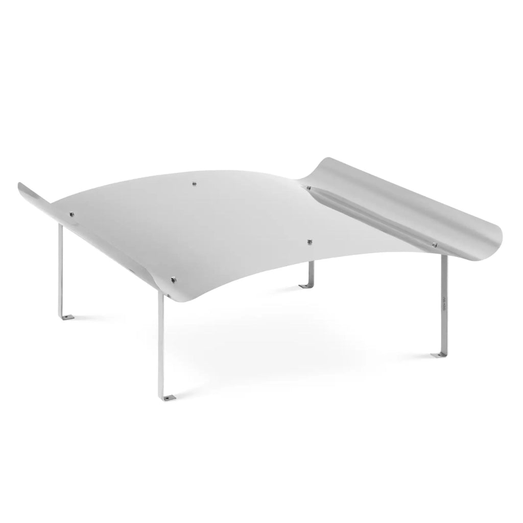 Cappello per camino in acciaio inox 100 x 100 x 40 cm acciaio inox argento 14_0008588