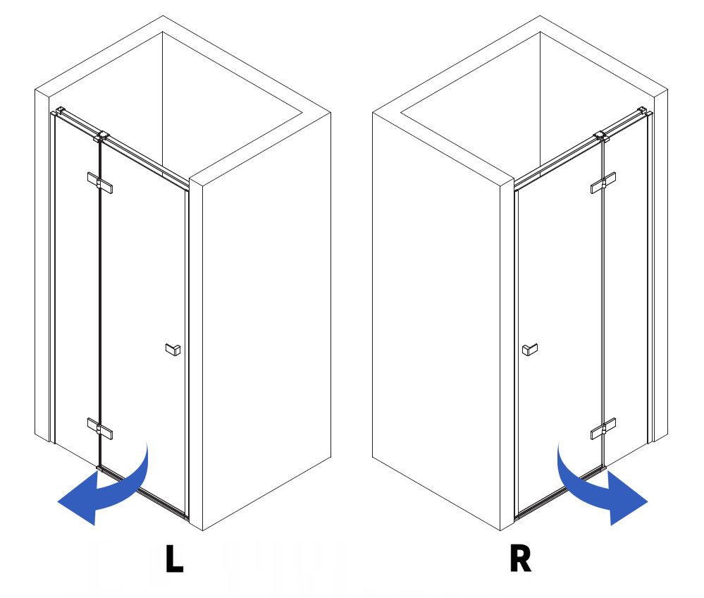 Porta Doccia Rea Atlas 100 Chrome destra