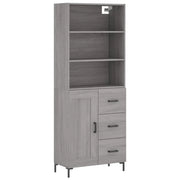 Credenza | Madia | Buffet da pranzo | Armadio da pranzo Grigio Sonoma 69,5x34x180 cm in Legno Multistrato