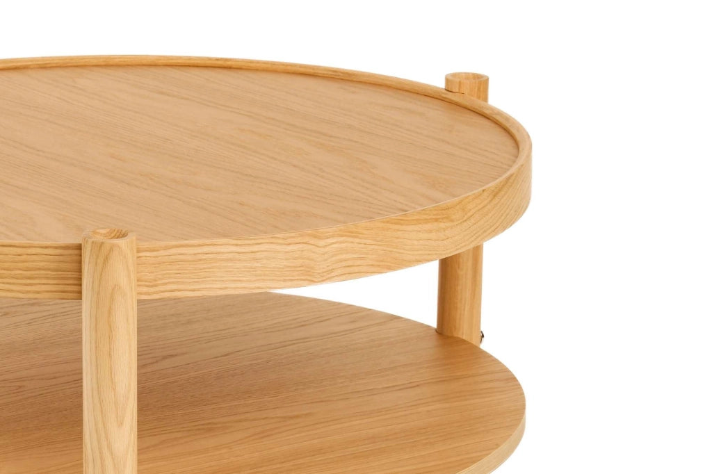 Crova, Tavolino da Salotto un Vano, 80x80x48h cm Marrone Rovere