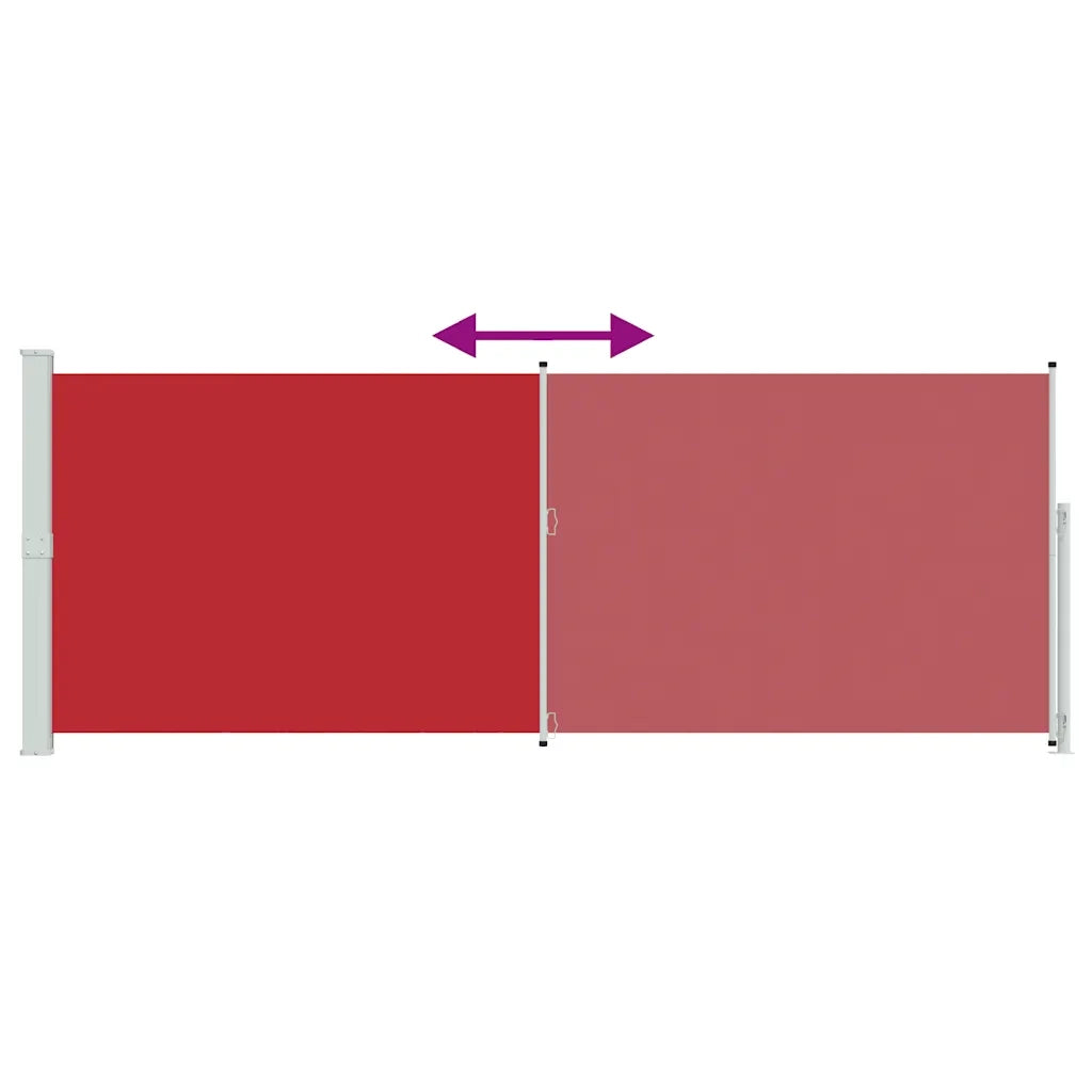 Tenda Laterale Retrattile per Patio 180x500 cm Rossa