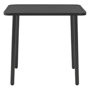 Tavolo da Giardino Grigio Scuro 80x80x72 cm in Acciaio 44258