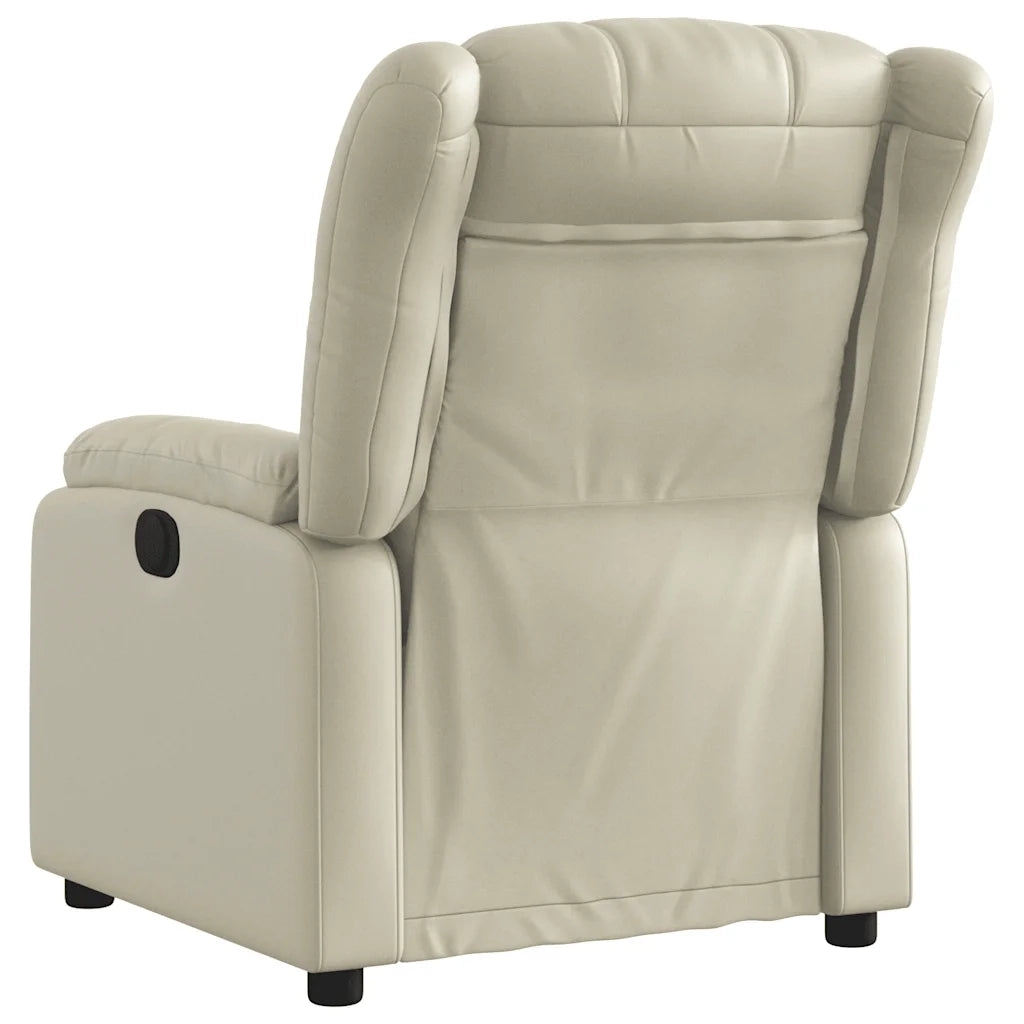 Divano Sedia-Poltrona Reclinabile Crema in Similpelle 935726