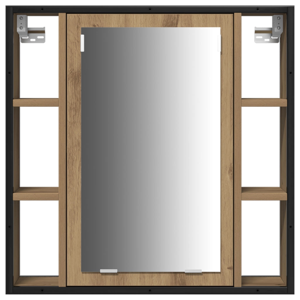 Set di Tavolo da Trucco a 3 Pezzi in Legno di Rovere Smoked
