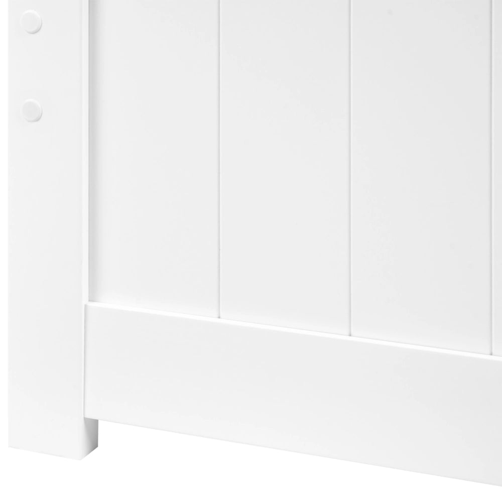 Letto matrimoniale in legno di Pino Bianco con testiera 140 x 200 cm stile minimalista