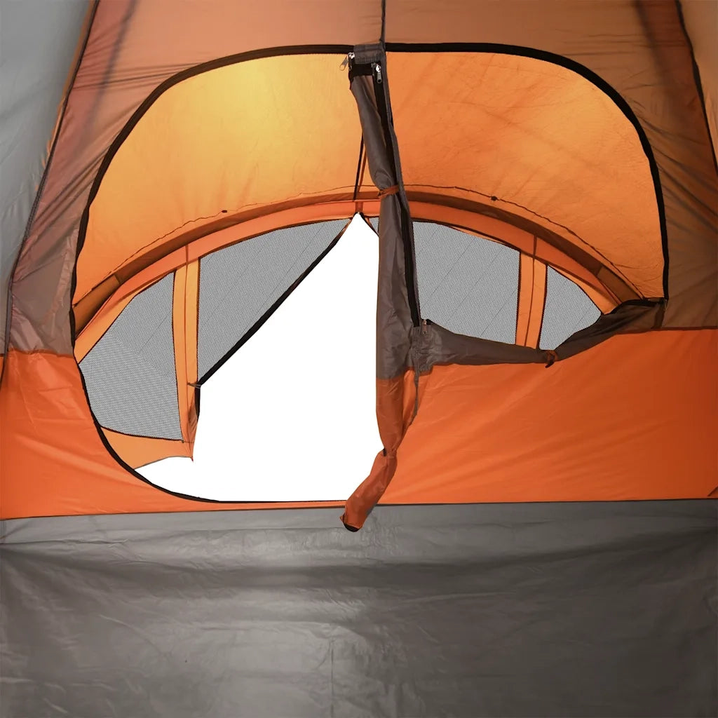 Tenda Familiare a Tunnel 6Persone Grigia Arancione Impermeabile 4009460
