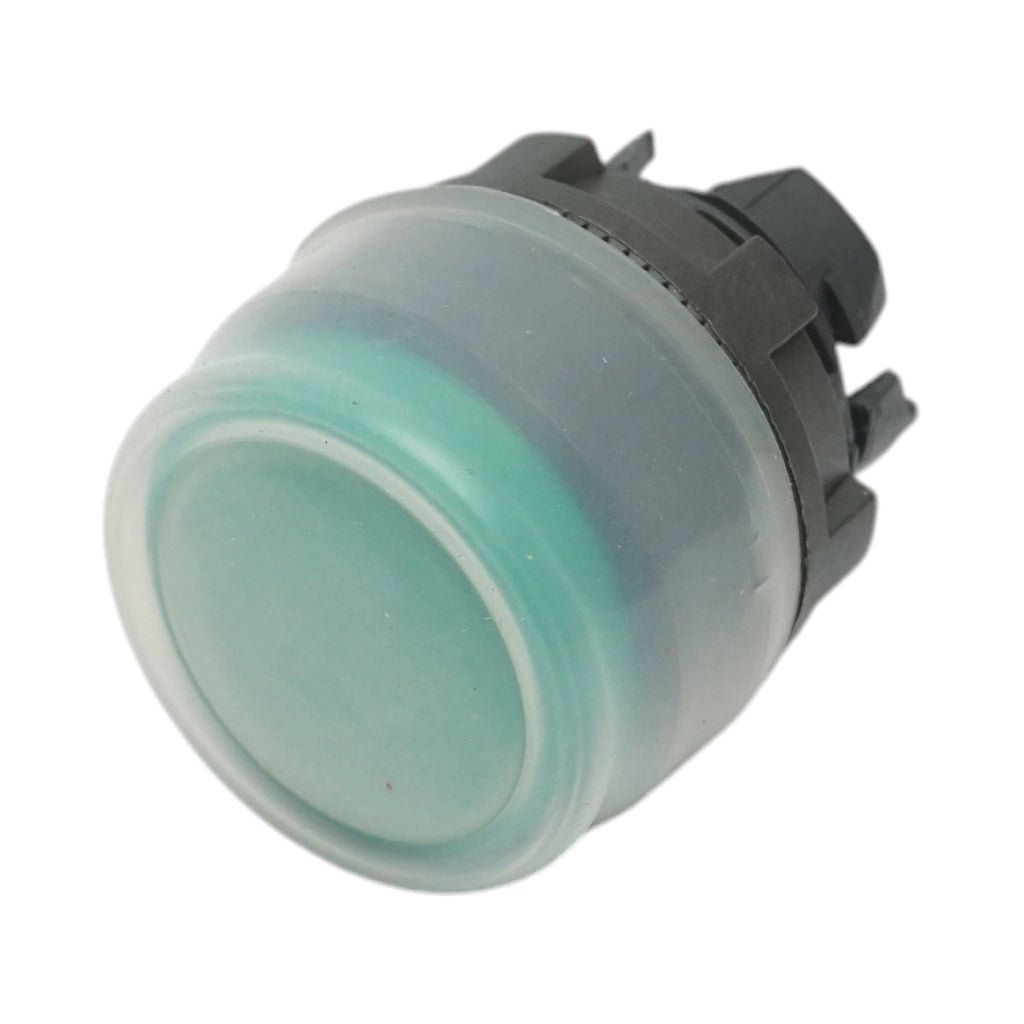 Testa del pulsante di controllo verde con cappuccio protettivo Ø 22mm ZBE Breckner Germany