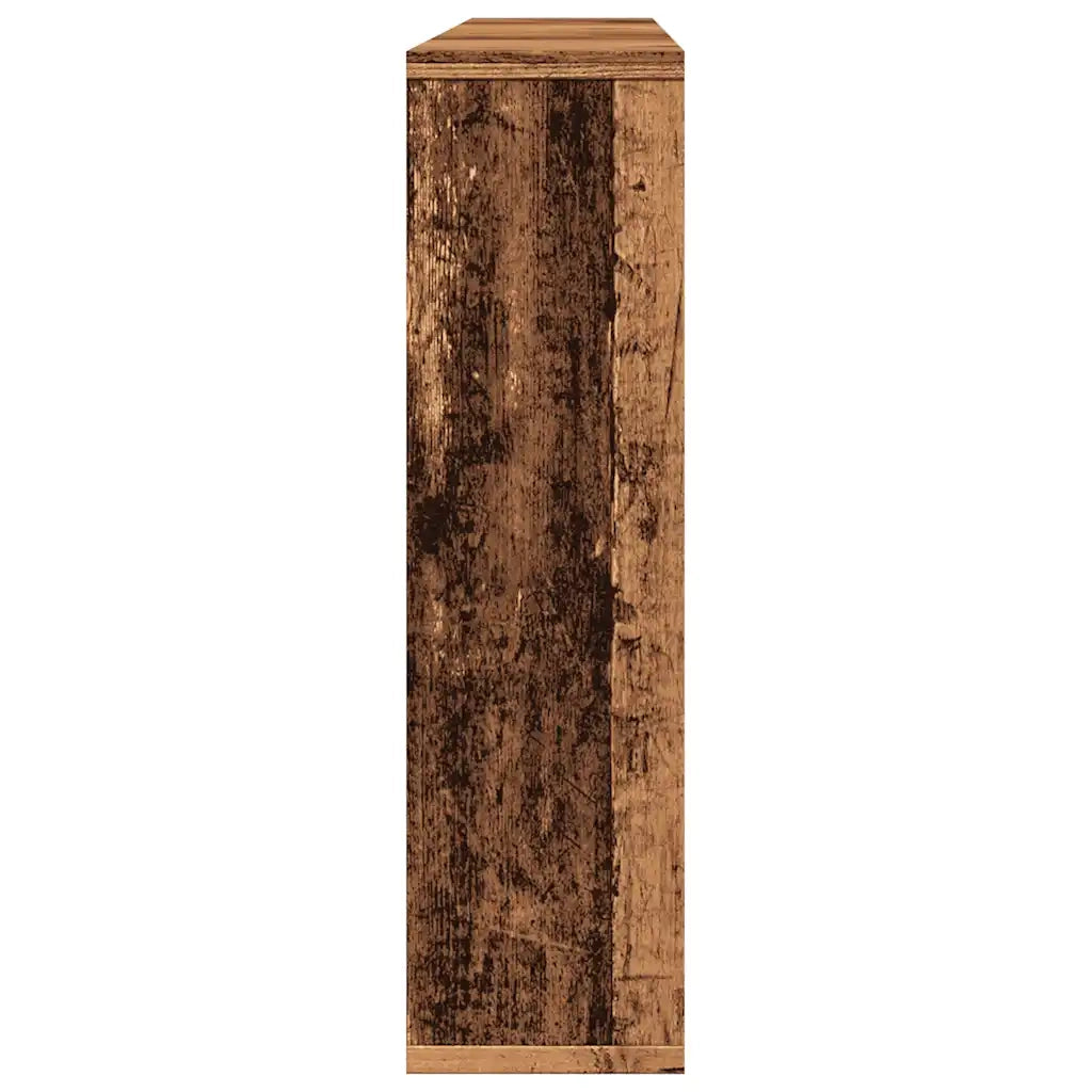 Mobile a Specchio LED-Armadietto a Specchio Legno Antico 76x15x55 cm Multistrato