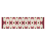 Tappeto Kilim in cotone tessuto a mano reversibile con motivo geometrico e nappe multicolore 80 x 300 cm soggiorno camera da letto