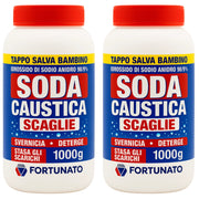 Disgorgante potente per scarichi e forni soda caustica da 1 kg pezzi 2