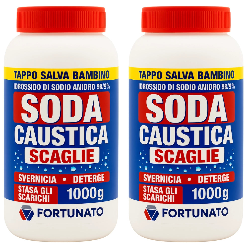 Disgorgante potente per scarichi e forni soda caustica da 1 kg pezzi 2