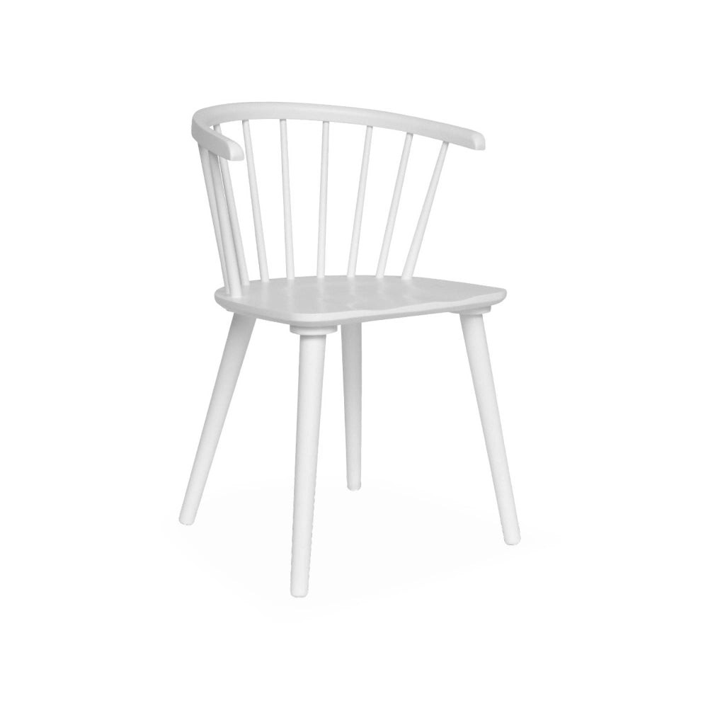 Set di 4 sedie in legno, bianco