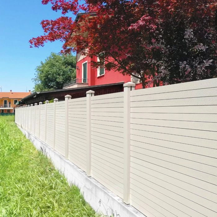 Recinzione In Legno Composito Wpc Privacy Deluxe - Kit Modulo L.152 X H.205 Cm Altezza: 1.65 m