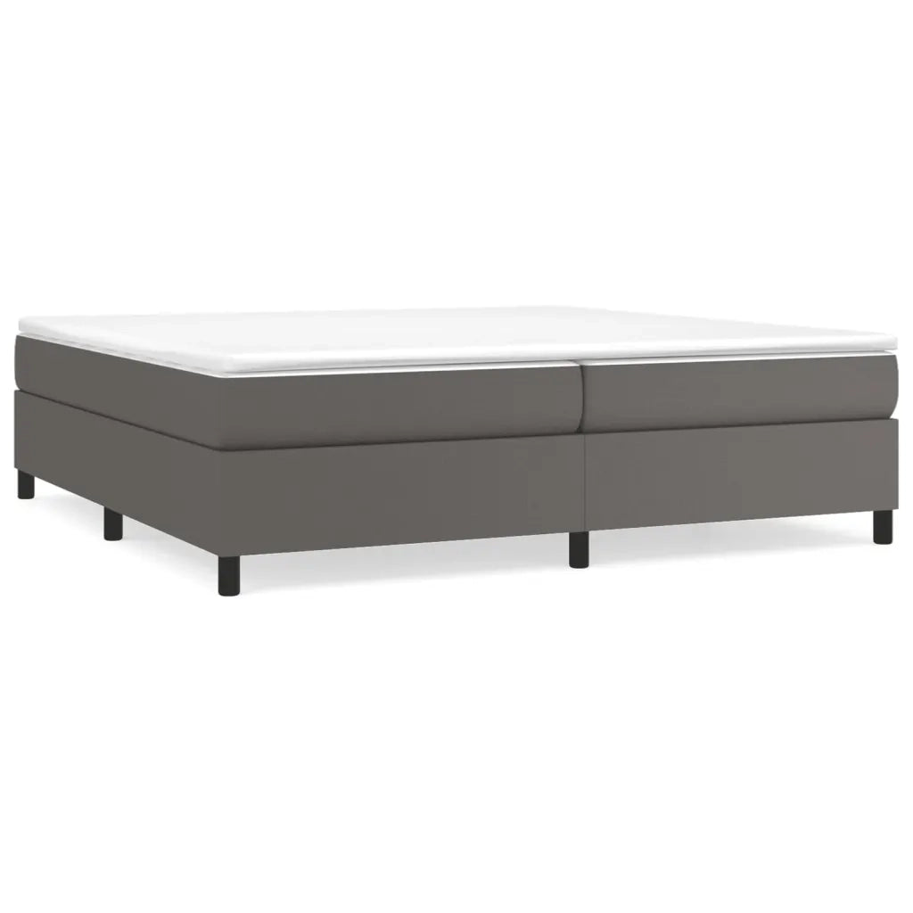 Struttura Letto a Rete a Molle-Giroletto Grigio 200x200 cm in Similpelle 150681