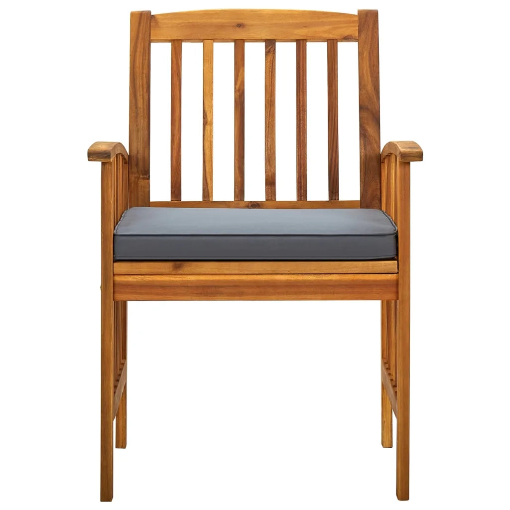 Set di 8 sedie da giardino con Cuscini in Legno Massello di Acacia 3120449