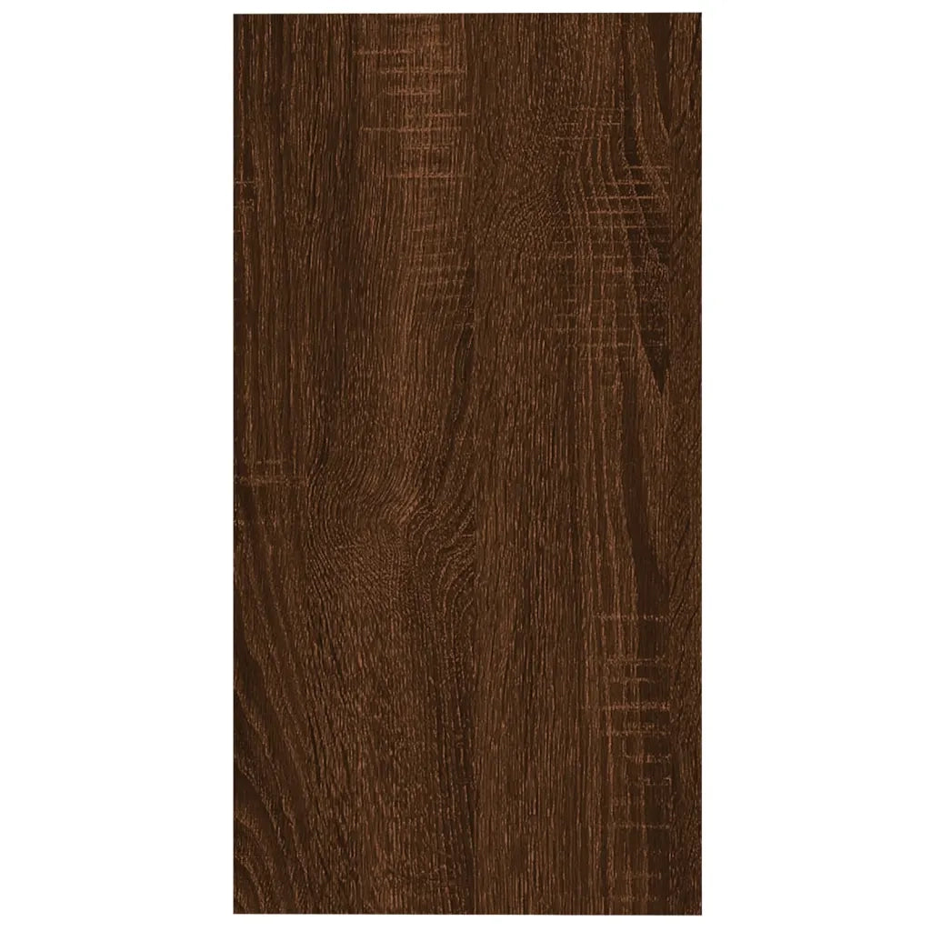 Tavolino Rovere Marrone 50x26x50 cm in Legno Multistrato 826631