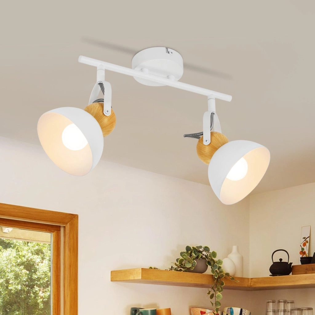 ZMH Faretto da soffitto a 2 luci orientabile a 350° Vintage Plafoniera Soggiorno