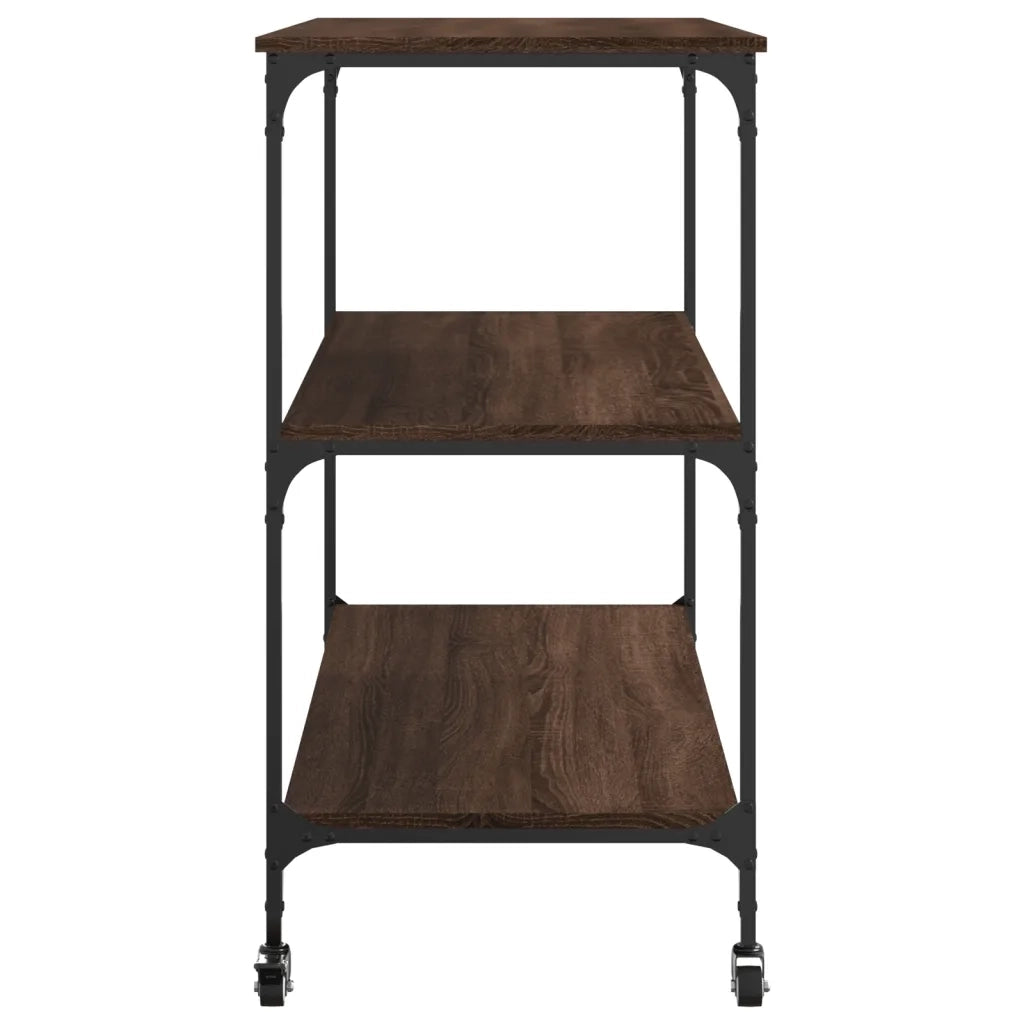 Carrello Cucina Rovere Marrone 102x50x95 cm Legno Multistrato CFW5741053