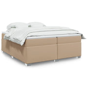 Giroletto a Molle con Materasso Cappuccino 200x200cm Similpelle 3285228